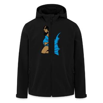 Schwanger romantik - Recycelte Männer Softshell-Jacke von Stanley/Stella - Schwarz - Vorne - AI Model Male 185 light (185cm)
