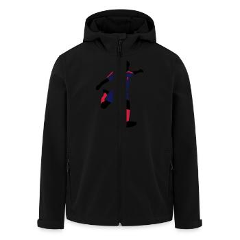 Fussball - Frankreich - Recycelte Männer Softshell-Jacke von Stanley/Stella - Schwarz - Vorne - AI Model Male 185 light (185cm)