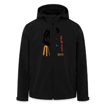 Chet Baker trompette - Veste softshell homme en polyester recyclé Stanley/Stella - noir - Devant - AI Model Male 185 light (185cm)