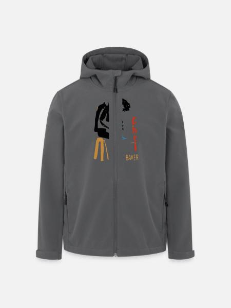 Chet Baker trompette - Veste softshell homme en polyester recyclé Stanley/Stella - noir