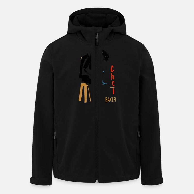 Chet Baker trompette - Veste softshell homme en polyester recyclé Stanley/Stella - noir
