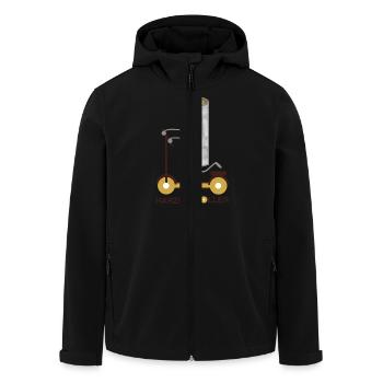 Harzer Roller (b) - Recycelte Männer Softshell-Jacke von Stanley/Stella - Schwarz - Vorne - AI Model Male 185 light (185cm)