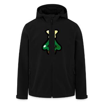 Smiley Christmas Tree with Star - Men’s Recycled Softshell Jacket by Stanley/Stella - black - Front - AI Model Male 185 light (185cm)