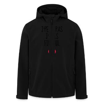 Patin / Pate / Patentochter / Patensohn - Recycelte Männer Softshell-Jacke von Stanley/Stella - Schwarz - Vorne - AI Model Male 185 light (185cm)