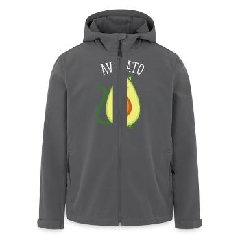 Avocato | Cute Cat Avocado Design - Recycelte Männer Softshell-Jacke von Stanley/Stella - Schwarz - Vorne - AI Model Male 185 light (185cm)
