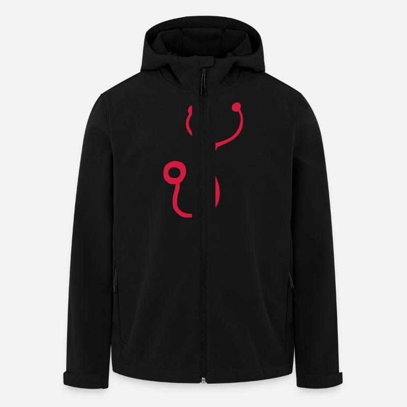 stethoscope stetoscope sthetoscope docte - Veste softshell homme en polyester recyclé Stanley/Stella - noir