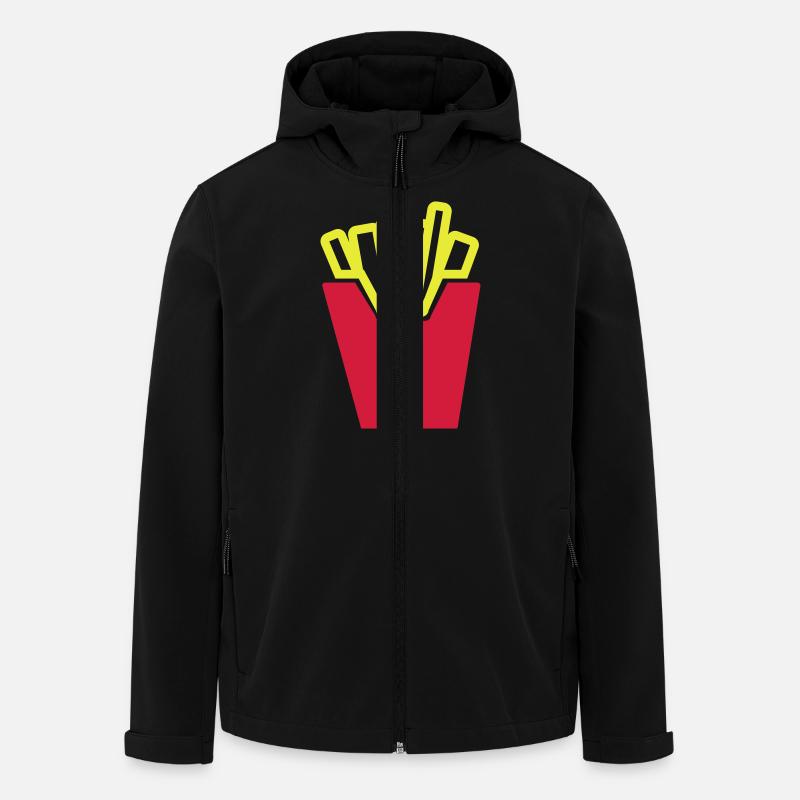 pommes - Recycelte Männer Softshell-Jacke von Stanley/Stella - Schwarz