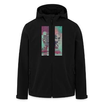 live eat surf - Recycelte Männer Softshell-Jacke von Stanley/Stella - Schwarz - Vorne - AI Model Male 185 light (185cm)