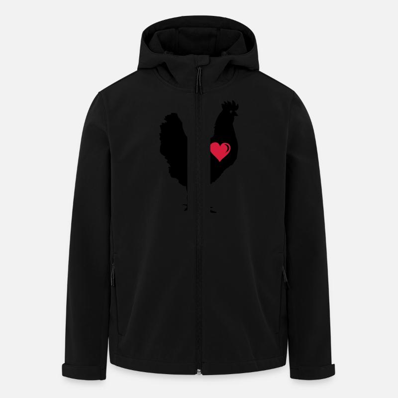 chicken_love_2 - Veste softshell homme en polyester recyclé Stanley/Stella - noir