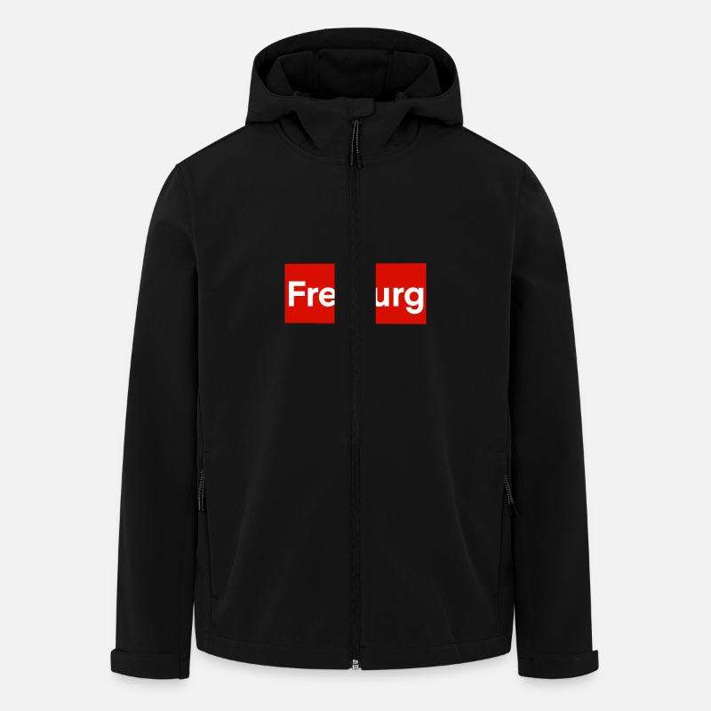 Freiburg Red Label - Recycelte Männer Softshell-Jacke von Stanley/Stella - Schwarz