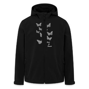butterflies Schmetterlinge - Recycelte Männer Softshell-Jacke von Stanley/Stella - Schwarz - Vorne - AI Model Male 185 light (185cm)