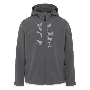 butterflies Schmetterlinge - Recycelte Männer Softshell-Jacke von Stanley/Stella - Anthrazit - Vorne - AI Model Male 185 light (185cm)