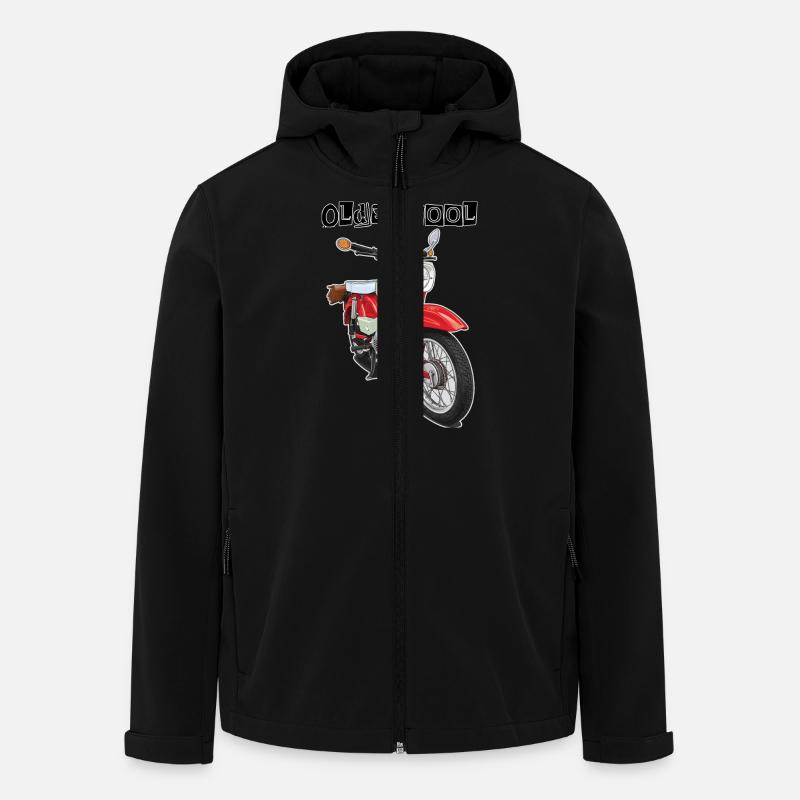 Star (red) // Illustration - Men’s Recycled Softshell Jacket by Stanley/Stella - black