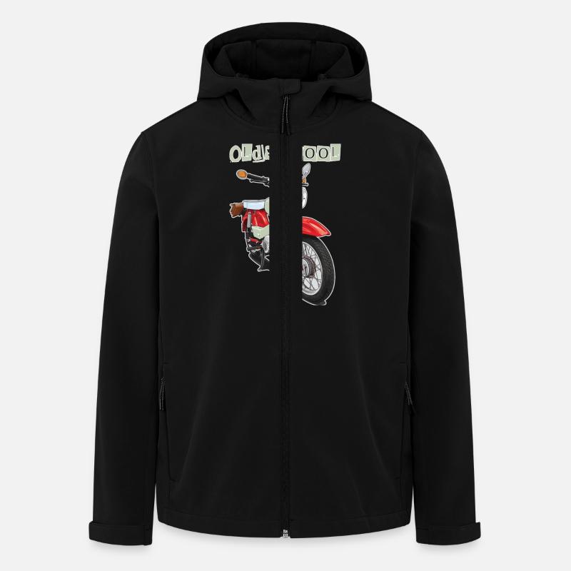Star (red) // Illustration - Men’s Recycled Softshell Jacket by Stanley/Stella - black