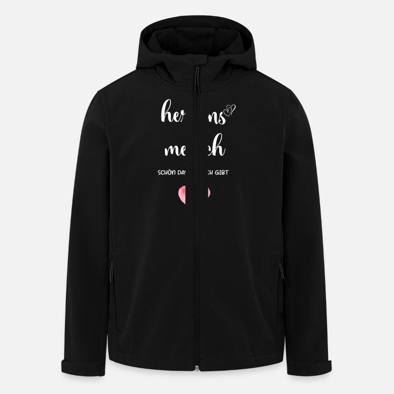 Une personne de cœur - Veste softshell homme en polyester recyclé Stanley/Stella - noir