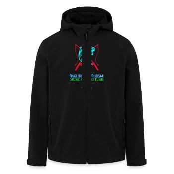 Angler für Autismus sorgen für eine bessere Zukunft - Recycelte Männer Softshell-Jacke von Stanley/Stella - Schwarz - Vorne - AI Model Male 185 light (185cm)