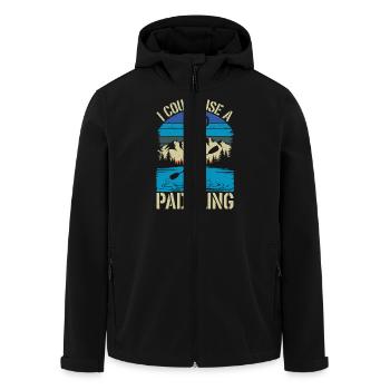 Abenteuer auf dem Wasser - Recycelte Männer Softshell-Jacke von Stanley/Stella - Schwarz - Vorne - AI Model Male 185 light (185cm)