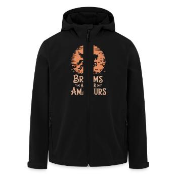 Brooms Are For Amateurs For A Halloween Sweetheart - Men’s Recycled Softshell Jacket by Stanley/Stella - black - Front - AI Model Male 185 light (185cm)