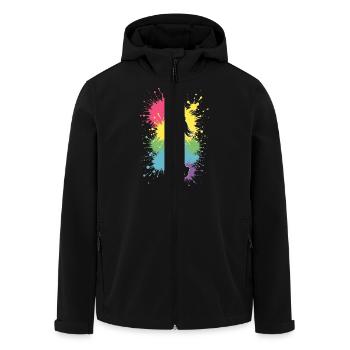 Volleyball Mädchen Volleyballerin Frauen - Recycelte Männer Softshell-Jacke von Stanley/Stella - Schwarz - Vorne - AI Model Male 185 light (185cm)
