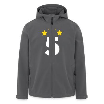 5 Year Star - 5th Anniversary Gift - Men’s Recycled Softshell Jacket by Stanley/Stella - anthracite - Front - AI Model Male 185 light (185cm)