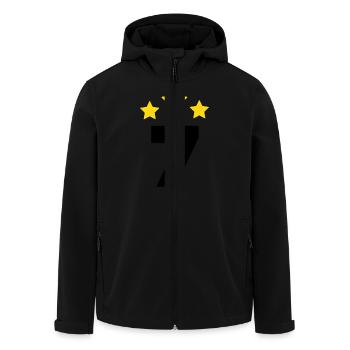 7 Jahre Stern - Geschenk zum 7. Jubiläum - Recycelte Männer Softshell-Jacke von Stanley/Stella - Schwarz - Vorne - AI Model Male 185 light (185cm)