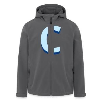 Pop und moderner blauer Buchstabe c - Recycelte Männer Softshell-Jacke von Stanley/Stella - Anthrazit - Vorne - AI Model Male 185 light (185cm)