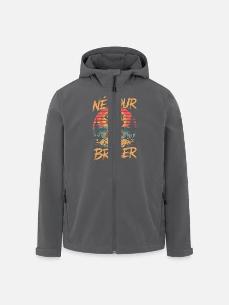 Né pour Briller - Veste softshell homme en polyester recyclé Stanley/Stella - noir