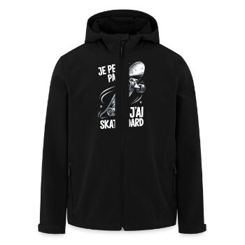Je peux pas j'ai skateboard - Veste softshell homme en polyester recyclé Stanley/Stella - noir - Devant - AI Model Male 185 light (185cm)