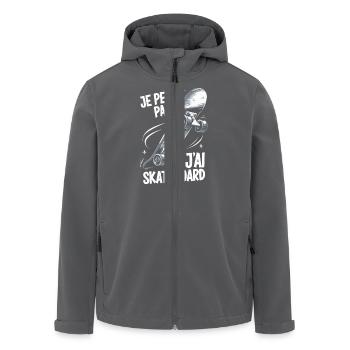 Je peux pas j'ai skateboard - Veste softshell homme en polyester recyclé Stanley/Stella - charbon - Devant - AI Model Male 185 light (185cm)