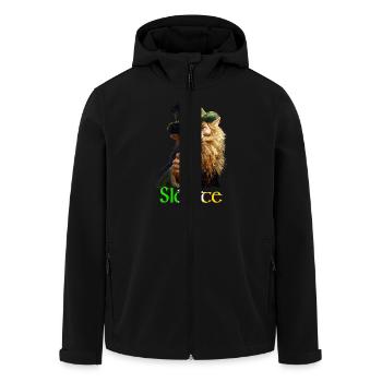 SLAINTE - SAINT PATRICKS DAY - a fheile padraig - Men’s Recycled Softshell Jacket by Stanley/Stella - black - Front - AI Model Male 185 light (185cm)