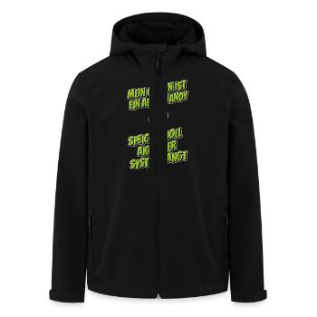 Mein Gehirn ist ein altes Handy … - Recycelte Männer Softshell-Jacke von Stanley/Stella - Schwarz - Vorne - AI Model Male 185 light (185cm)