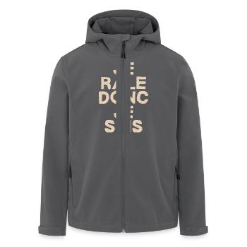 I complain therefore I am. - Men’s Recycled Softshell Jacket by Stanley/Stella - anthracite - Front - AI Model Male 185 light (185cm)