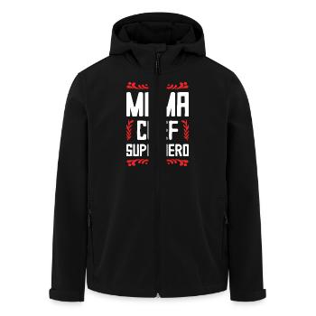 Maman Patron Super-héroïne Maman - Veste softshell homme en polyester recyclé Stanley/Stella - noir - Devant - AI Model Male 185 light (185cm)