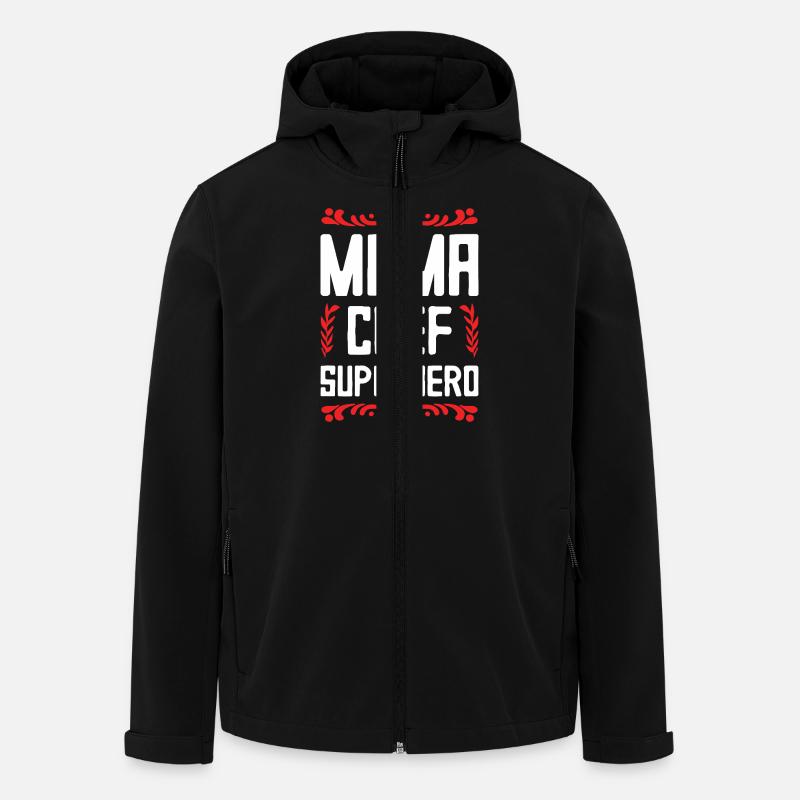 Mama Chef Superheld Mutter - Recycelte Männer Softshell-Jacke von Stanley/Stella - Schwarz