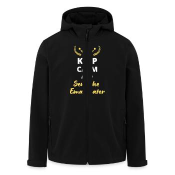 “Keep Calm and Send the Email Later” - Veste softshell homme en polyester recyclé Stanley/Stella - noir - Devant - AI Model Male 185 light (185cm)