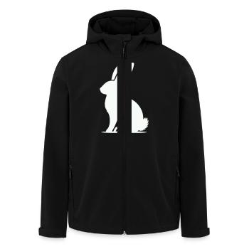 hare - Men’s Recycled Softshell Jacket by Stanley/Stella - black - Front - AI Model Male 185 light (185cm)