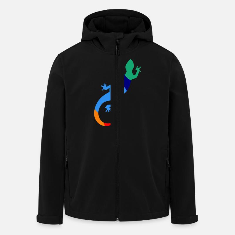 Glücklicher Gecko - Recycelte Männer Softshell-Jacke von Stanley/Stella - Schwarz