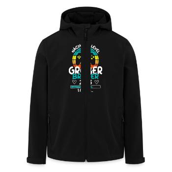 Nächstes Level Großer Bruder 2025 Loading - Recycelte Männer Softshell-Jacke von Stanley/Stella - Schwarz - Vorne - AI Model Male 185 light (185cm)