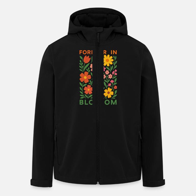 Forever in Blossom - Blumen Design - Recycelte Männer Softshell-Jacke von Stanley/Stella - Schwarz