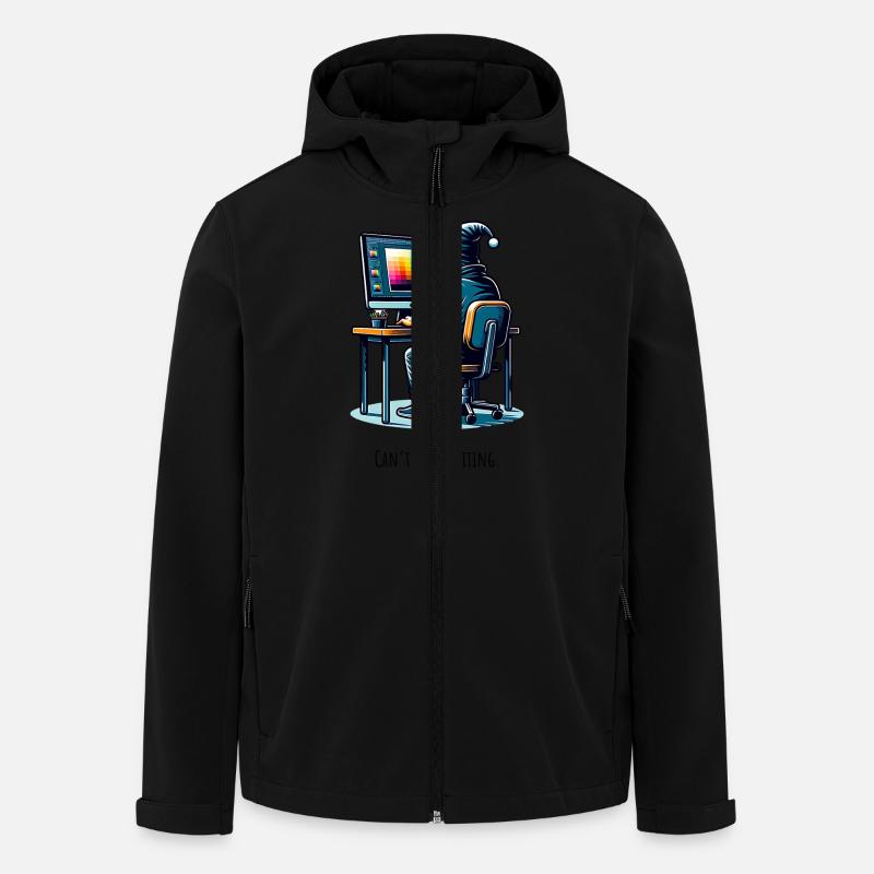 Editing Hacker - Kreativ im Tunnel - Recycelte Männer Softshell-Jacke von Stanley/Stella - Schwarz