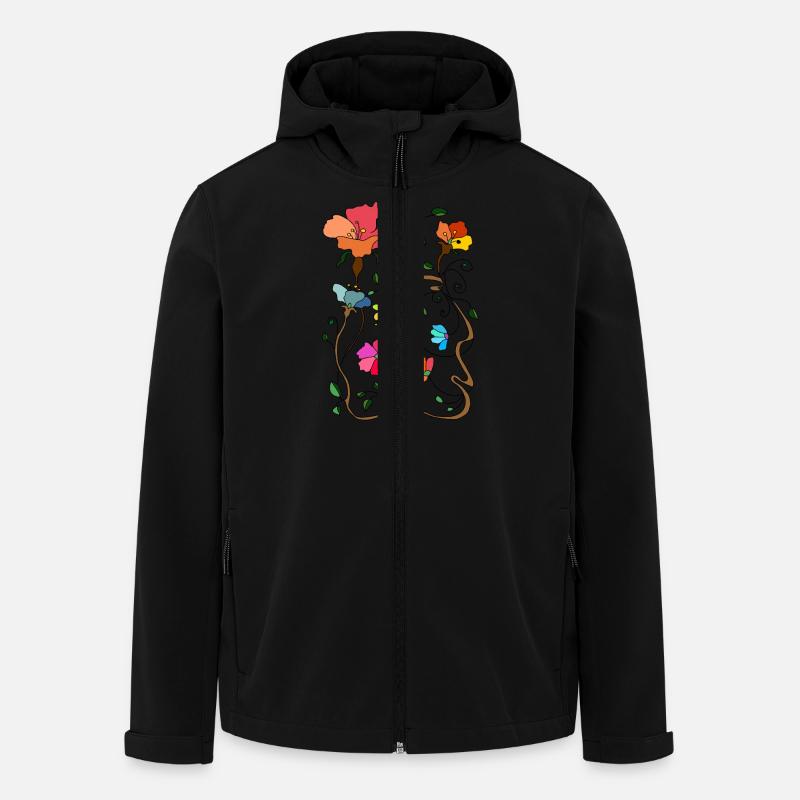 Fleur - Veste softshell homme en polyester recyclé Stanley/Stella - noir