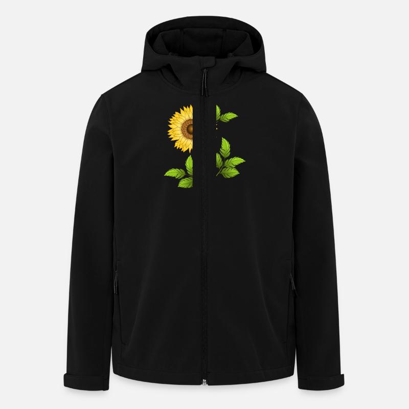 Blumen - Recycelte Männer Softshell-Jacke von Stanley/Stella - Schwarz