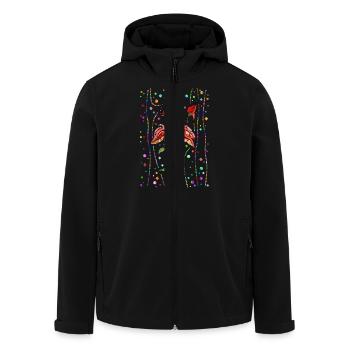 Blumen - Recycelte Männer Softshell-Jacke von Stanley/Stella - Schwarz - Vorne - AI Model Male 185 light (185cm)