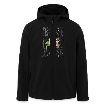 Blumen - Recycelte Männer Softshell-Jacke von Stanley/Stella - Schwarz - Vorne - AI Model Male 185 light (185cm)
