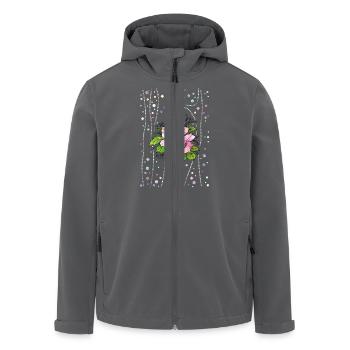 Blumen - Recycelte Männer Softshell-Jacke von Stanley/Stella - Anthrazit - Vorne - AI Model Male 185 light (185cm)