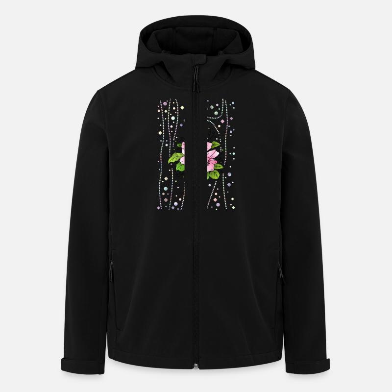 Blumen - Recycelte Männer Softshell-Jacke von Stanley/Stella - Schwarz