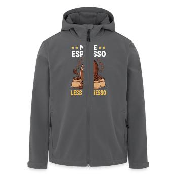 Espresso More Espresso Less Depresso - Men’s Recycled Softshell Jacket by Stanley/Stella - anthracite - Front - AI Model Male 185 light (185cm)