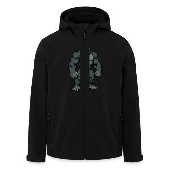 gorille - Veste softshell homme en polyester recyclé Stanley/Stella - noir - Devant - AI Model Male 185 light (185cm)