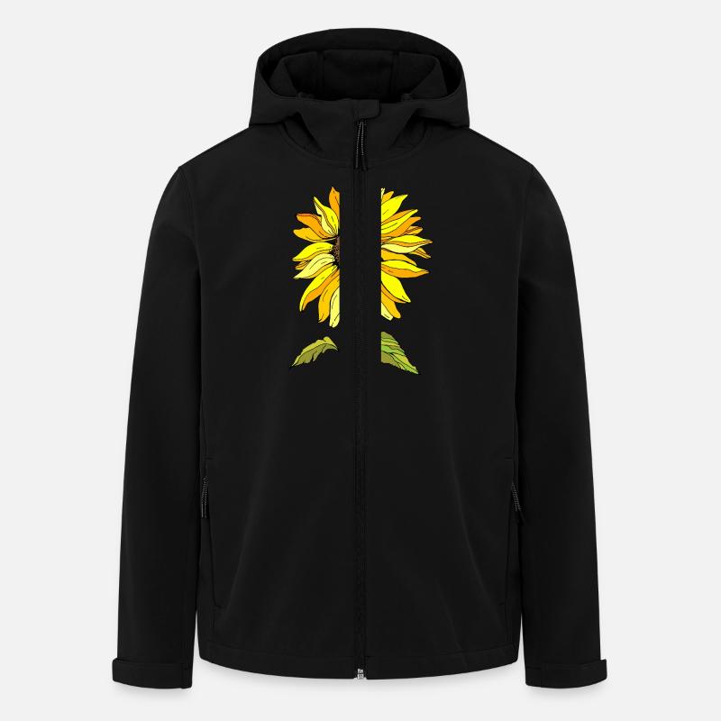 Flower - Men’s Recycled Softshell Jacket by Stanley/Stella - black