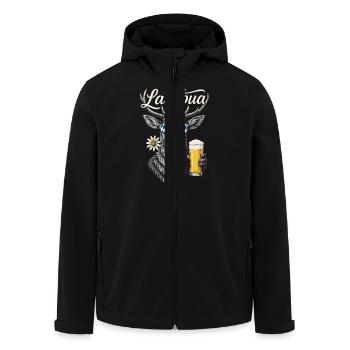 Lausbua Trachtenshirt Trachtenhemd T-Shirt Herren - Recycelte Männer Softshell-Jacke von Stanley/Stella - Schwarz - Vorne - AI Model Male 185 light (185cm)